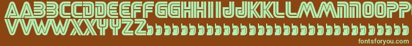 Sega Font – Green Fonts on Brown Background