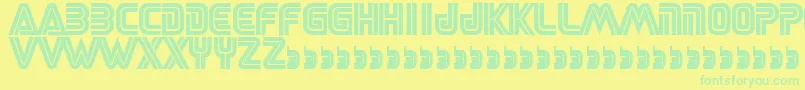 Sega Font – Green Fonts on Yellow Background