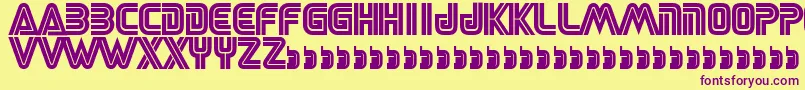 Sega Font – Purple Fonts on Yellow Background