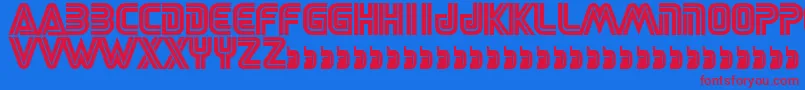 Sega Font – Red Fonts on Blue Background