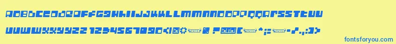 Digilfs Font – Blue Fonts on Yellow Background