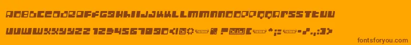 Digilfs Font – Brown Fonts on Orange Background