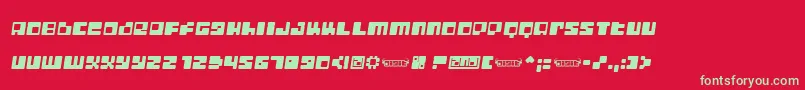 Digilfs Font – Green Fonts on Red Background