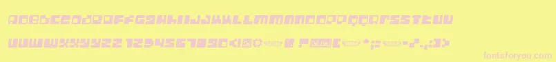 Digilfs Font – Pink Fonts on Yellow Background