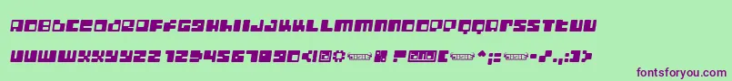 Digilfs Font – Purple Fonts on Green Background