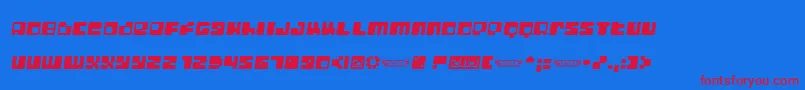 Digilfs Font – Red Fonts on Blue Background