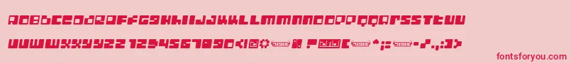 Digilfs Font – Red Fonts on Pink Background