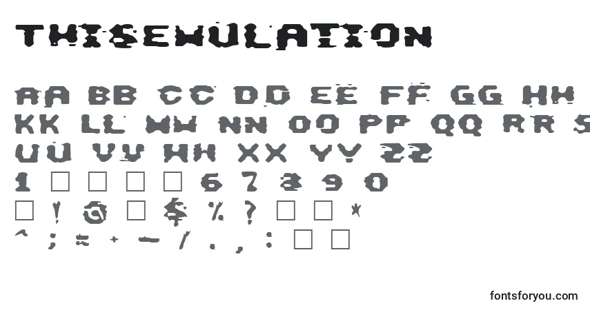 ThisEmulation-fontti – aakkoset, numerot, erikoismerkit