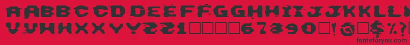 ThisEmulation Font – Black Fonts on Red Background