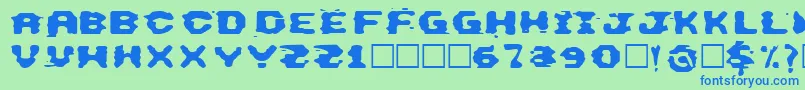 ThisEmulation Font – Blue Fonts on Green Background