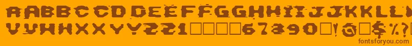 ThisEmulation Font – Brown Fonts on Orange Background