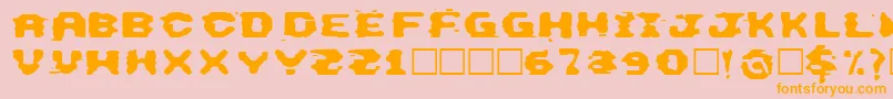 ThisEmulation Font – Orange Fonts on Pink Background