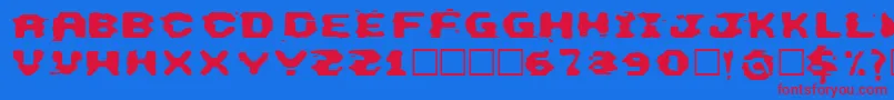 ThisEmulation Font – Red Fonts on Blue Background