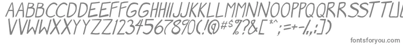 Шрифт MangaSpeak2Italic – серые шрифты