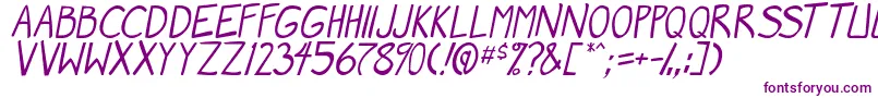 MangaSpeak2Italic Font – Purple Fonts