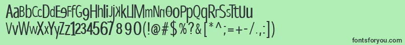 Dispropsans Font – Black Fonts on Green Background