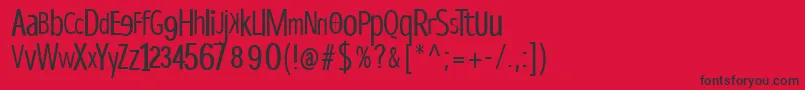 Dispropsans Font – Black Fonts on Red Background