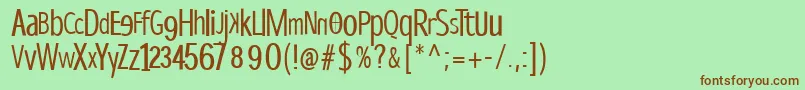 Dispropsans Font – Brown Fonts on Green Background