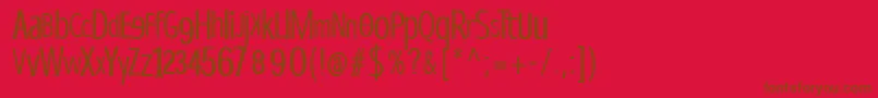 Dispropsans Font – Brown Fonts on Red Background