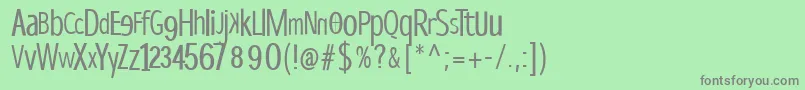 Dispropsans Font – Gray Fonts on Green Background