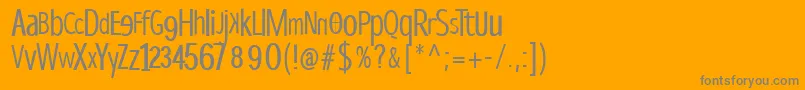 Dispropsans-Schriftart – Graue Schriften auf orangefarbenem Hintergrund