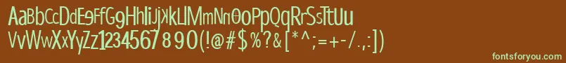 Dispropsans Font – Green Fonts on Brown Background