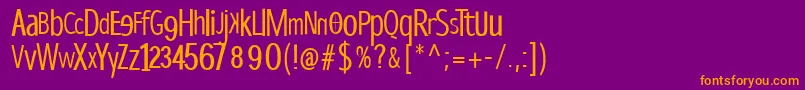 Dispropsans Font – Orange Fonts on Purple Background