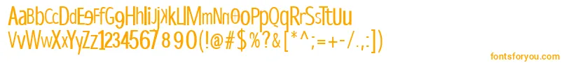 Dispropsans Font – Orange Fonts on White Background