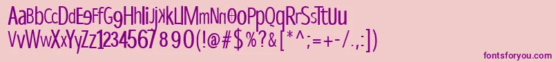 Dispropsans Font – Purple Fonts on Pink Background