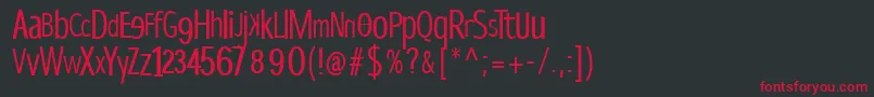 Dispropsans Font – Red Fonts on Black Background