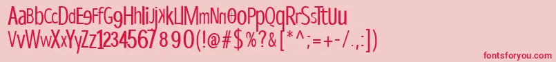 Dispropsans Font – Red Fonts on Pink Background