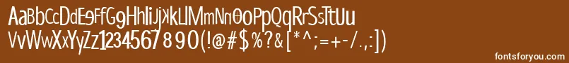 Dispropsans Font – White Fonts on Brown Background