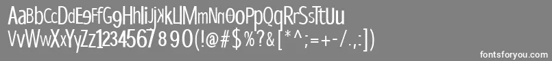 フォントDispropsans – 灰色の背景に白い文字