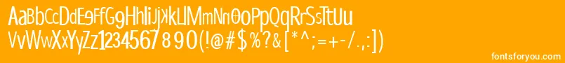 Dispropsans Font – White Fonts on Orange Background
