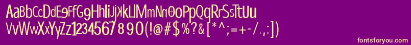 Dispropsans Font – Yellow Fonts on Purple Background