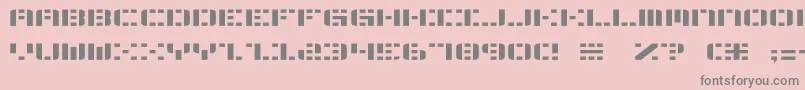 フォントAldosMoon – ピンクの背景に灰色の文字