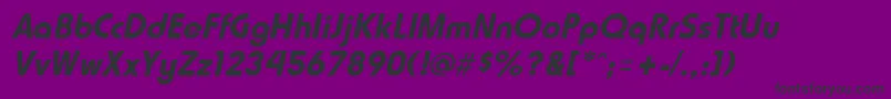 Шрифт HammerfatItalic – чёрные шрифты на фиолетовом фоне