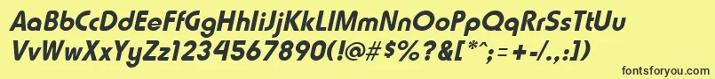 HammerfatItalic Font – Black Fonts on Yellow Background