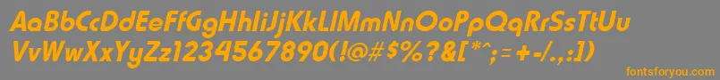 HammerfatItalic Font – Orange Fonts on Gray Background