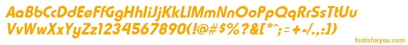 HammerfatItalic Font – Orange Fonts on White Background