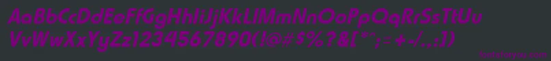 Шрифт HammerfatItalic – фиолетовые шрифты на чёрном фоне