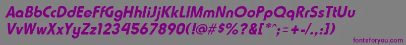 HammerfatItalic Font – Purple Fonts on Gray Background