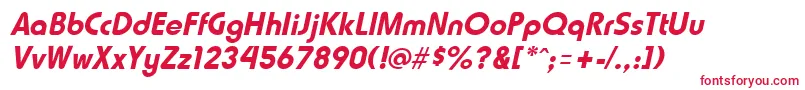 HammerfatItalic-fontti – punaiset fontit valkoisella taustalla