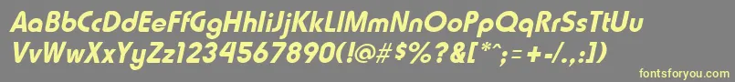 HammerfatItalic Font – Yellow Fonts on Gray Background