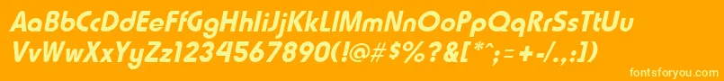 HammerfatItalic Font – Yellow Fonts on Orange Background