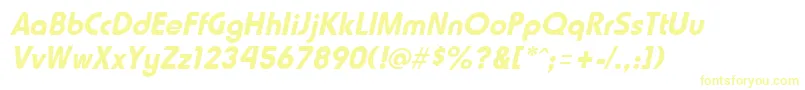 HammerfatItalic Font – Yellow Fonts on White Background