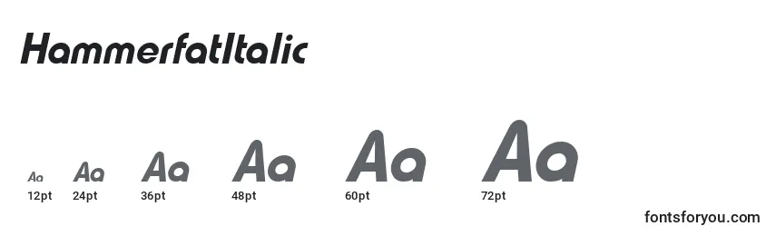 HammerfatItalic Font Sizes