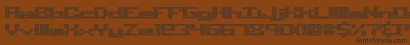 Шрифт Knot – чёрные шрифты на коричневом фоне