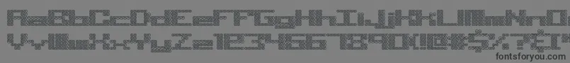 Knot-Schriftart – Schwarze Schriften auf grauem Hintergrund