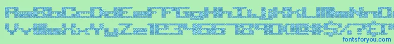 Weitere Informationen zur Knot-Schriftart Knot-Schriftart – Blaue Schriften auf grünem Hintergrund